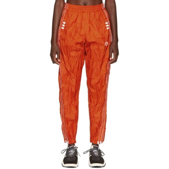 Adidas x Alexander Wang Orange Windbreaker Pants in Medium - Picture 1 of 5
